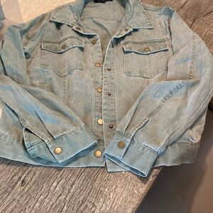 Women's lightweight olive  Denim Jacket